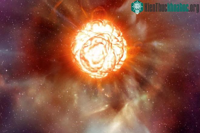 Hình minh họa sao Betelgeuse và khu vực xung quanh ngôi sao này. (Ảnh: L. Calcada).