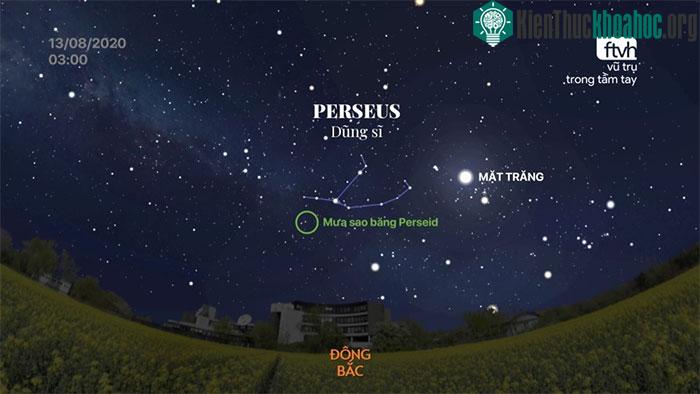 Mưa sao băng Perseid năm 2020 có sự xuất hiện của ánh sáng trăng phá bĩnh.