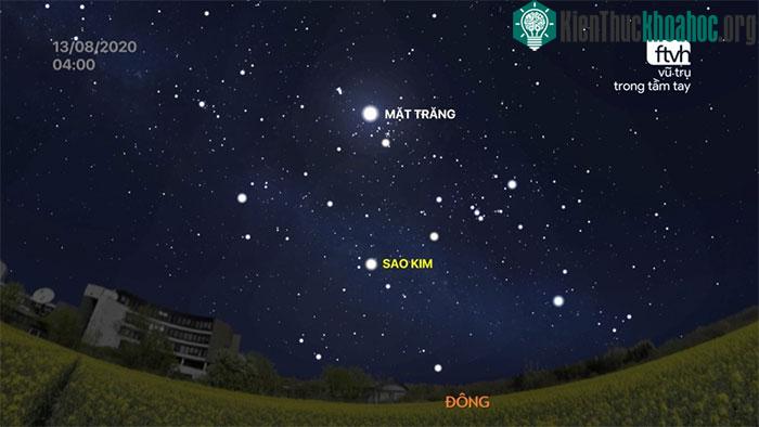 Sao Kim trên bầu trời rạng sáng 13/08/2020.