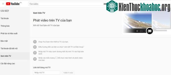 Xem video YouTube trên TV