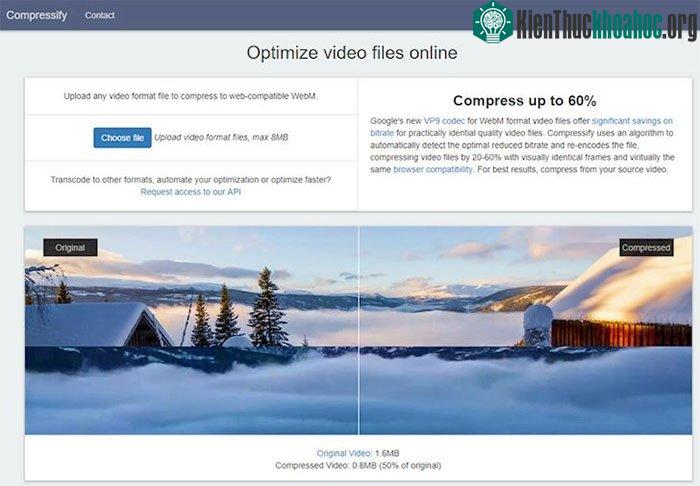 You compress cho phép giảm dung lượng video đến 60% so với kích thước cũ.