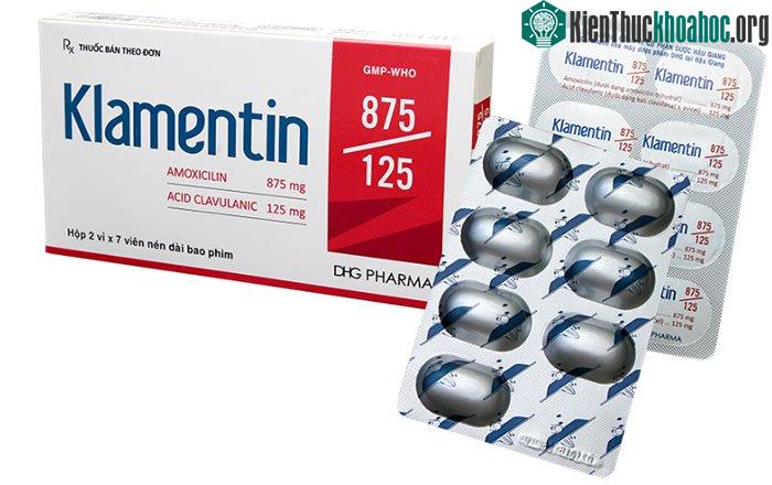Thuốc Klamentin 875/125 dùng viêm tai giữa cấp, viêm phổi mắc phải tại cộng đồng, viêm bàng quang...