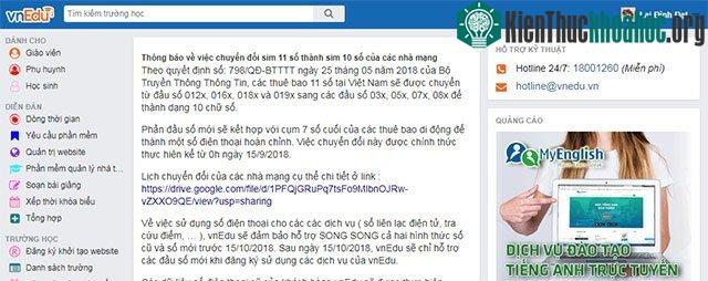 Hướng dẫn đăng nhập và đăng xuất hệ thống quản lý nhà trường VnEdu ảnh 3