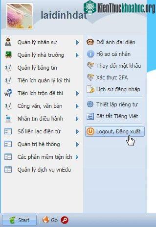Hướng dẫn đăng nhập và đăng xuất hệ thống quản lý nhà trường VnEdu