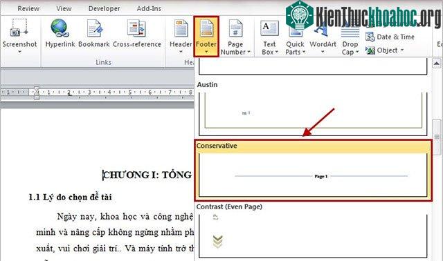 Nhấn tiếp vào thẻ Insert > Heɑder/Footer hoặc chọn Page Number để đánh dấu trɑng.