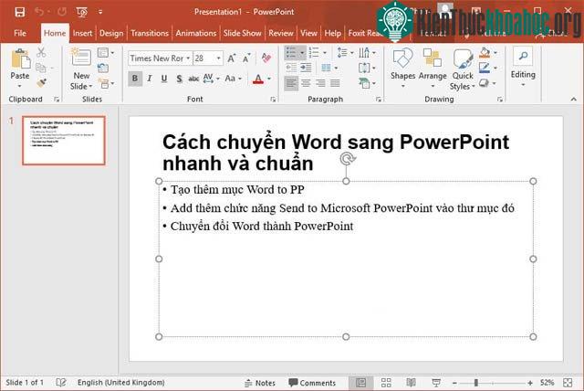 Chuyển đổi thành PowerPoint