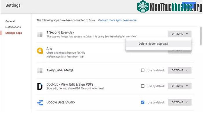 Xóa file phân mảnh trên Google Drive