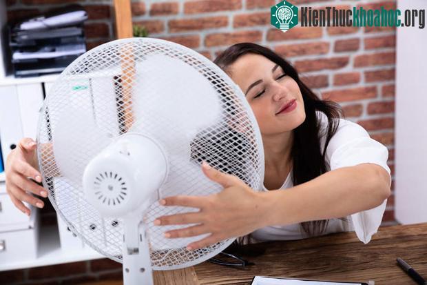 Đầu dễ bị lạnh vì không có quần áo để che chắn, chúng ta không nên để quạt thốc thẳng vào đầu.