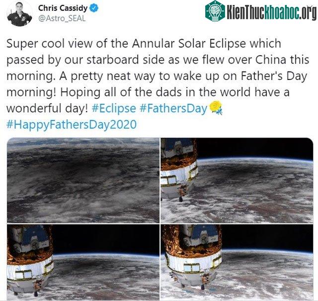 Cassidy viết trên trang Twitter của mình.