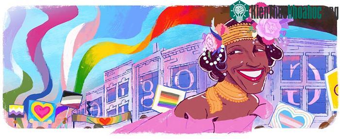 Marsha P. Johnson trên biểu trưng của Google ngày hôm nay.