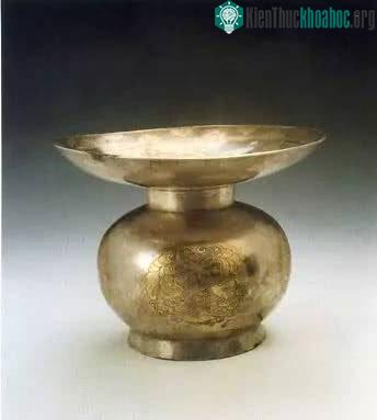 Bình đựng rác cổ (cao 13,8 cm).