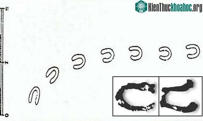 Hình vẽ minh họa "dấu chân quỷ" xuất hiện tại hạt Devon, Anh vào tháng 2/1855.