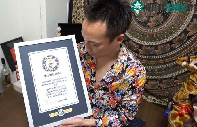 Shunichi Kanno của Nhật Bản lập kỷ lục Guiness thế giới.