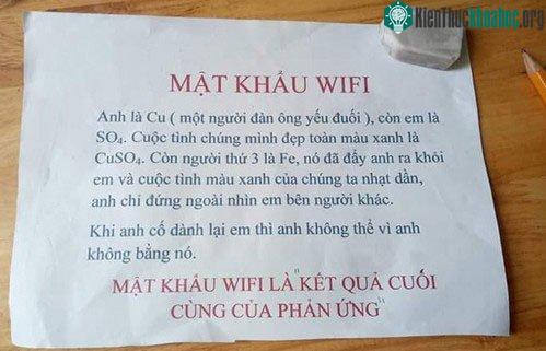Đây vừa là bài toán, vừa là những câu ngôn tình hóc búa để những ai xin mật khẩu Wifi đỡ ức chế hơn.