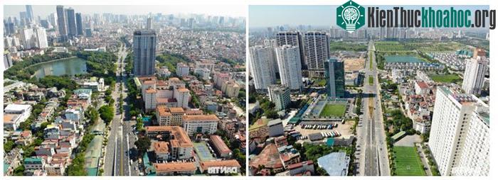 Đây là trục giao thông xuyên qua các khu đô thị mới của các quận nội thành