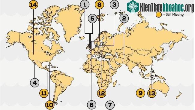 Trên ảnh là tấm bản đồ vừa được Bullion Vault công bố