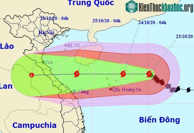 Cơ quan khí tượng dự báo bão có khả năng suy yếu thành vùng áp thấp trước khi vào đất liền