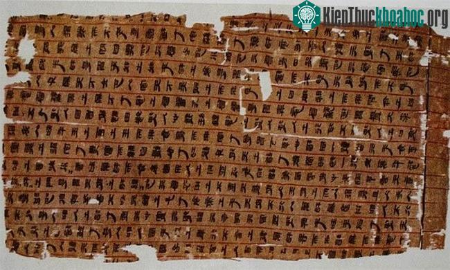 Bản thảo chép tay viết về huyệt đạo trong mộ Tân Truy phu nhân ở Mã Vương Đôi.