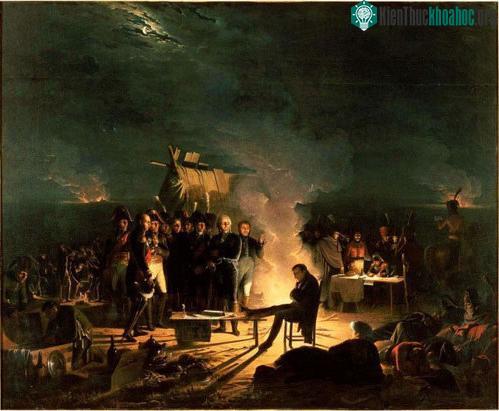 Napoleon cùng các binh sĩ tại Wagram