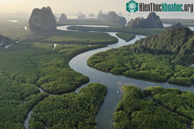 Cảnh đẹp lúc hoàng hôn ở vịnh Phang Nga, Thái Lan