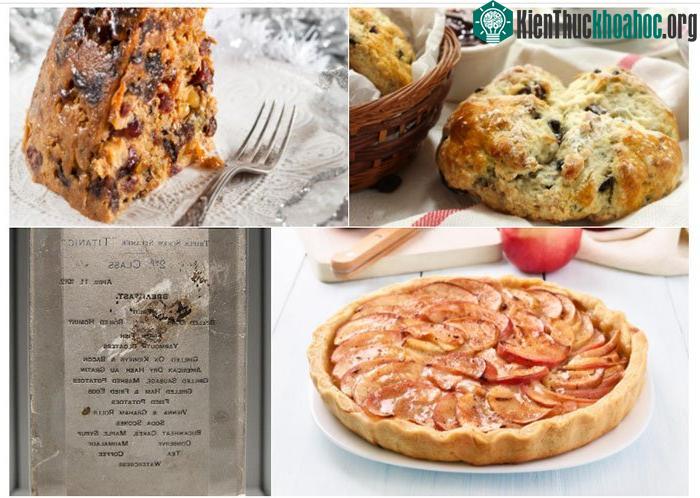 Món tráng miệng gồm pudding mận, thạch rượu vang, bánh kẹp dừa, kem Mỹ