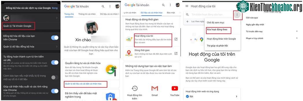 Xoá lịch sử tìm kiếm