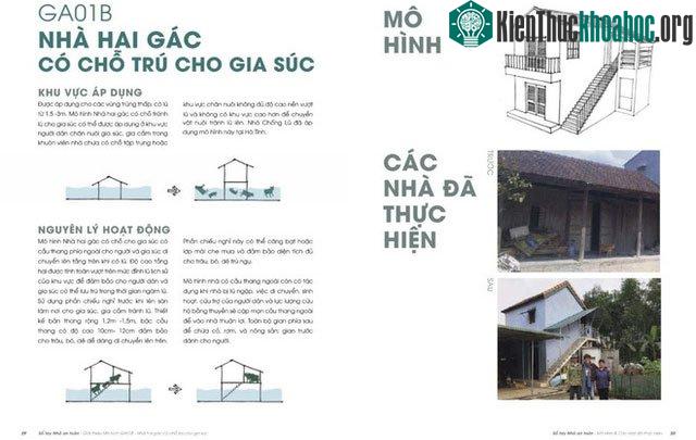 Nhà hai gác có chỗ trú cho gia súc