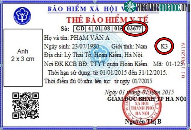 Trường hợp thẻ BHYT có thêm ký tự chữ và số.
