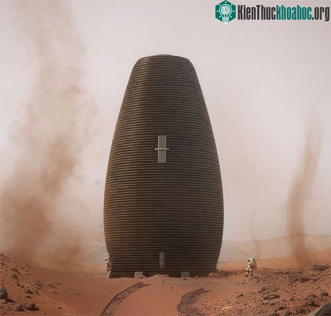Kiến trúc AI SpaceFactory trong hình đứng ở vị trí thứ hai với cấu trúc hình trứng.