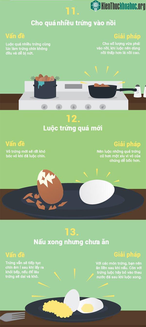 Sai lầm khi nấu trứng