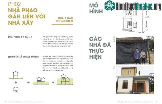 Nhà phao gắn liền với nhà xây