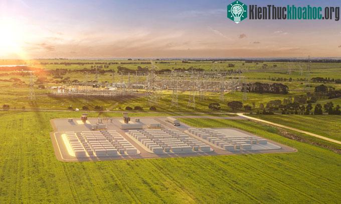 Victoria Big Battery Megapack khi hoàn thiện có kích thước tương đương sân bóng đá