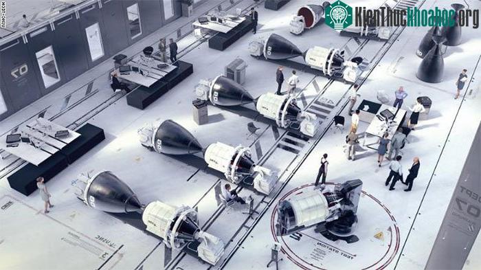 Ảnh minh họa hệ thống tên lửa đẩy chạy bằng năng lượng hạt nhân