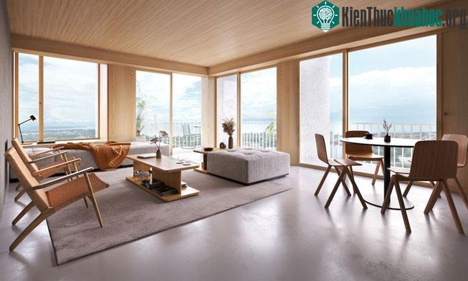 Thiết kế của một căn hộ trong tháp Tilia.