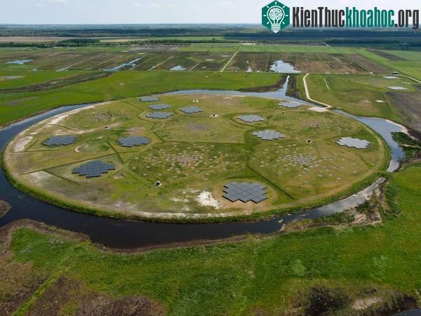 Một phần mạng lưới LOFAR tại Hà Lan.