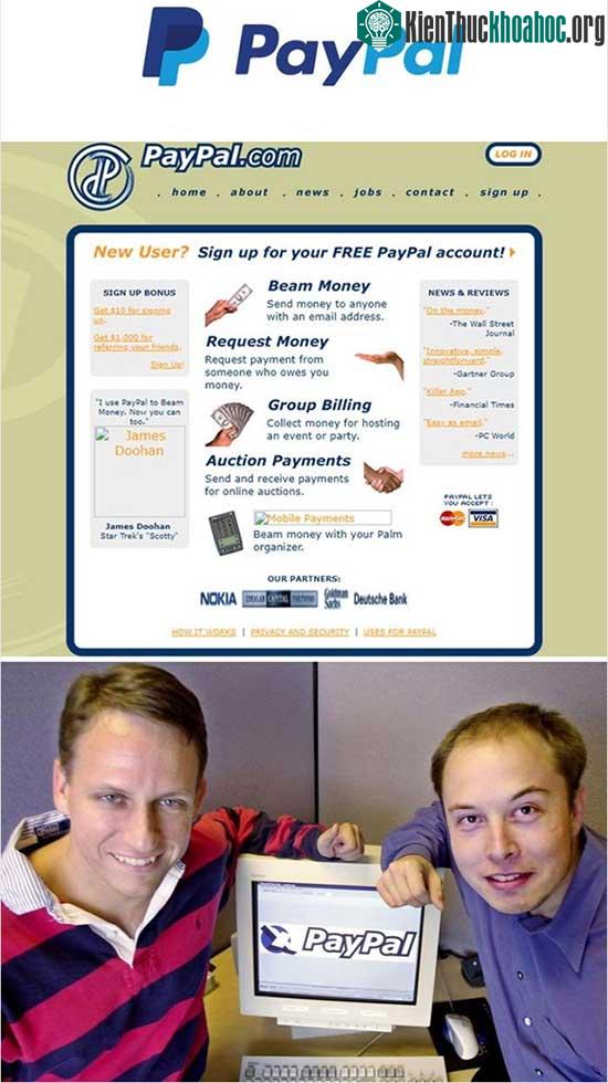 Dịch vụ thanh toán trực tuyến – Paypal (1998)