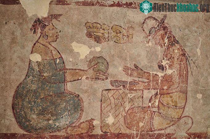 Bức tranh 2.500 năm tuổi mô tả hoạt động mua bán muối của người Maya.