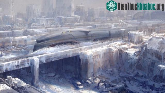 Cảnh thế giới băng giá của Snowpiercer.