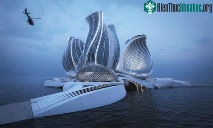 Trạm nổi thu gom và xử lý rác thải trên biển.