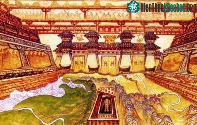 Mô phỏng lăng mộ Tần Thủy Hoàng.