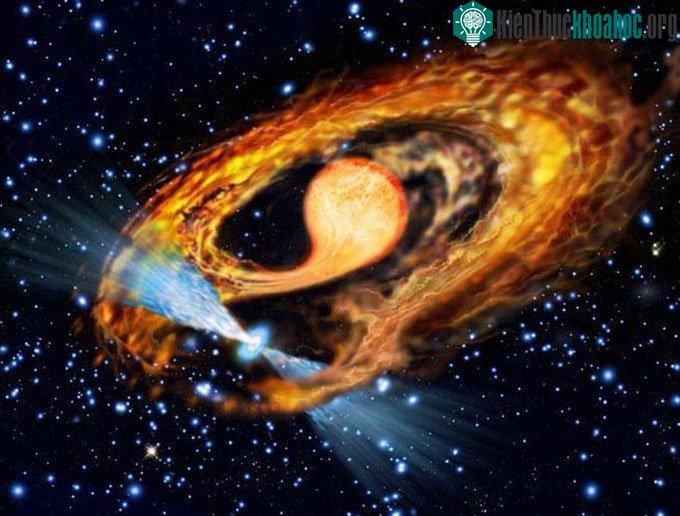 Mô phỏng sao xung mili giây quay quanh một ngôi sao giống Mặt trời.