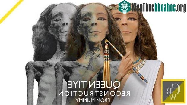 Nữ hoàng Tiye có mái tóc dài màu hung đỏ xõa ngang vai