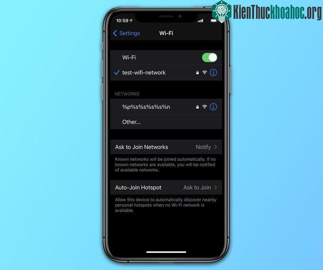 Ký tự đặc biệt làm hỏng kết nối Wi-Fi trên iPhone ảnh 0