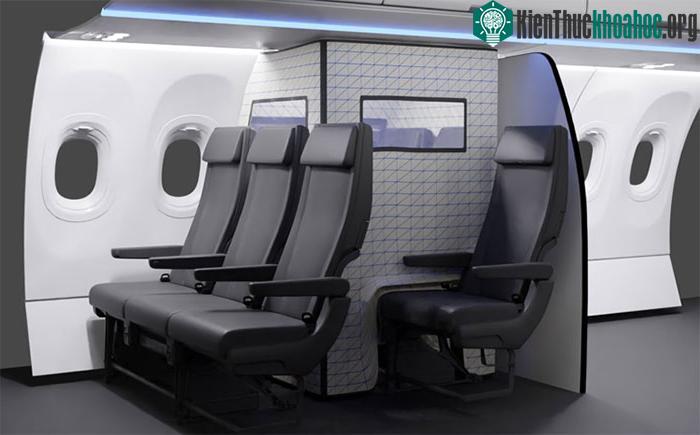 Thiết kế của PaxCASE khi đặt trên khoang máy bay