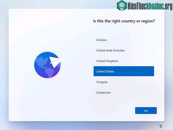 Thay đổi từ giao diện thiết lập