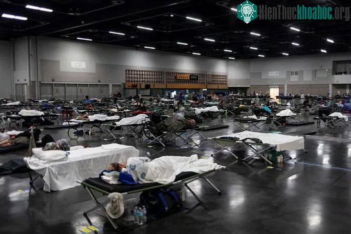 Ảnh chụp bên trong một trung tâm trú nắng ở TP Portland - Mỹ hôm 27-6.