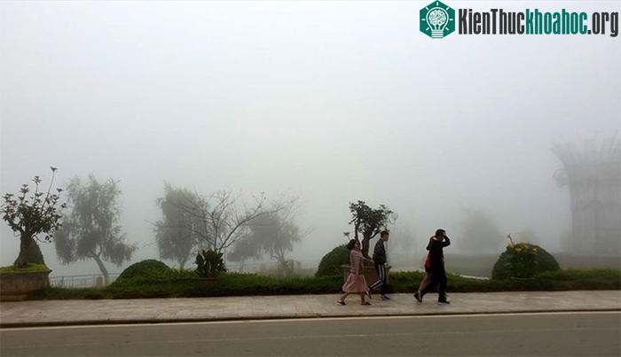 Nhiệt độ tại Sa Pa giảm sâu.