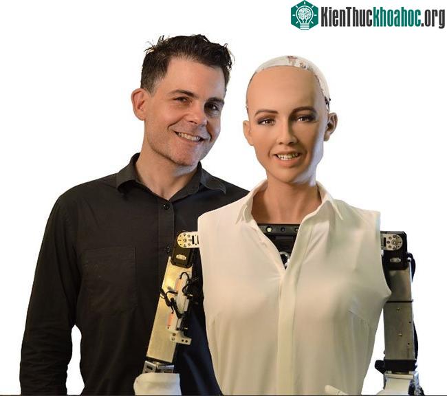 Sophia - Robot có hình dạng giống người.
