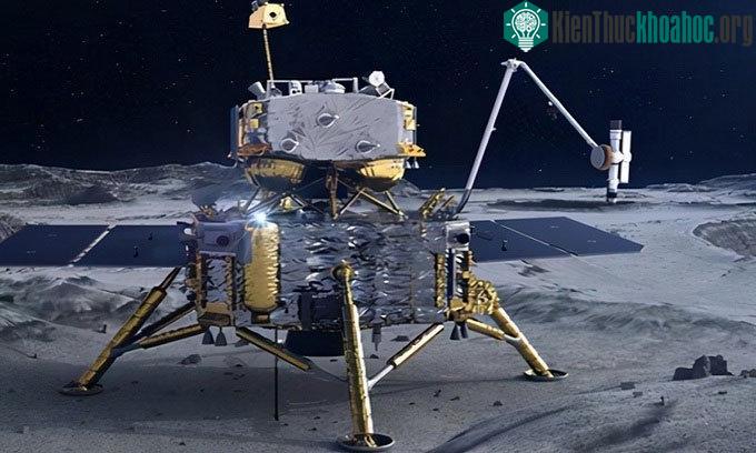 Tàu Hằng Nga 5 trong nhiệm vụ lấy mẫu vật Mặt trăng.