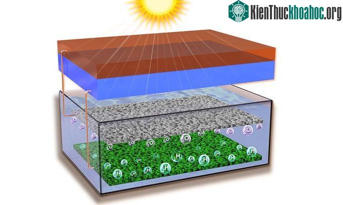 Minh họa công nghệ chuyển đổi năng lượng mặt trời thành hydro trực tiếp